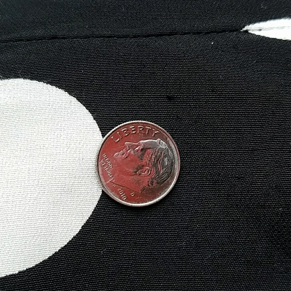 Vintage 80s Polka Dot Pin Up Style Shirtwaist Dress Medium - Picture 7 of 7